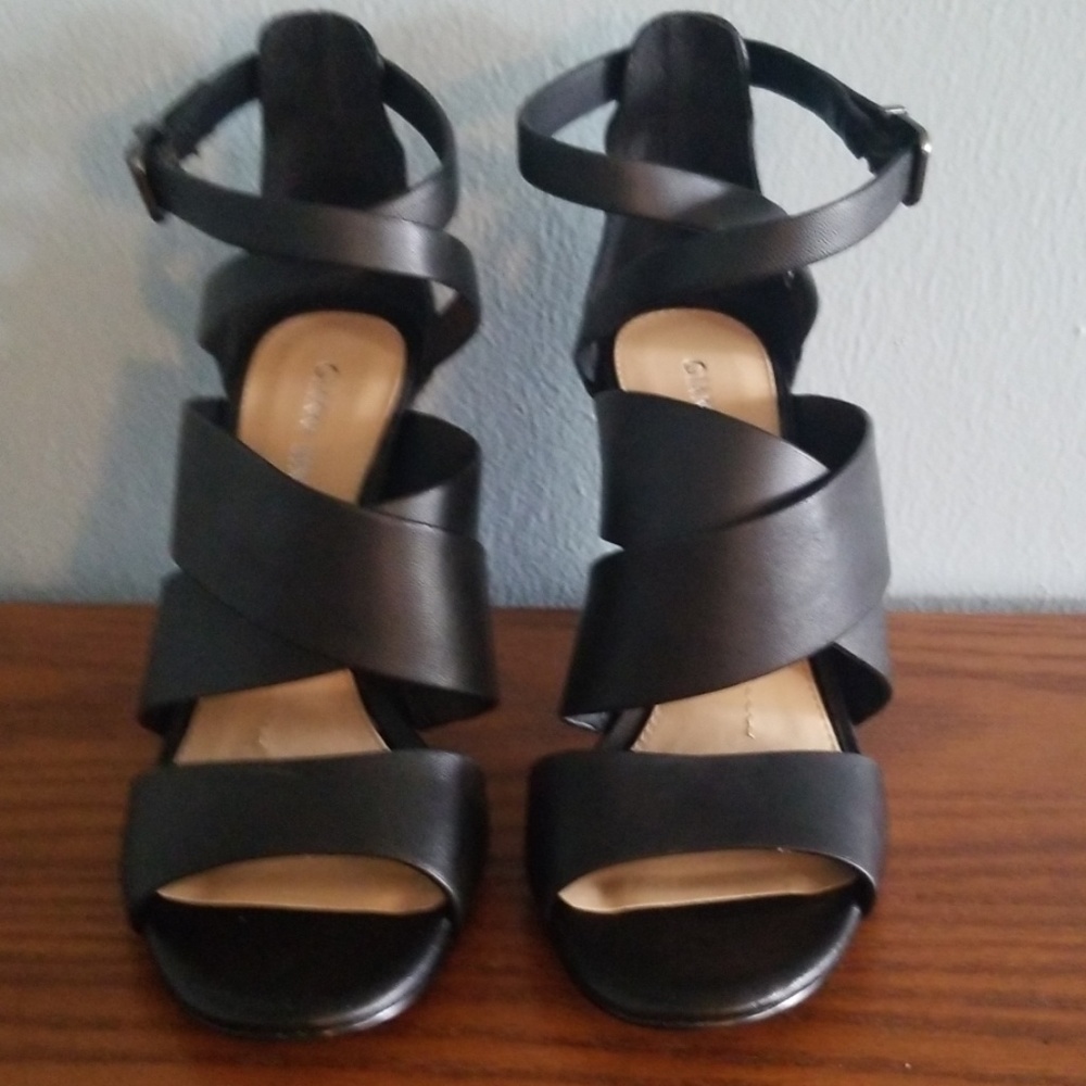 Gianni Bini Black strappy Shoes Size 7 - Picture 4 of 7